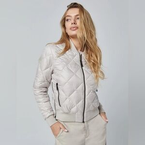 Alp N Rock Grey Bomber Jacket Prima Loft Cruelty Free Size XS